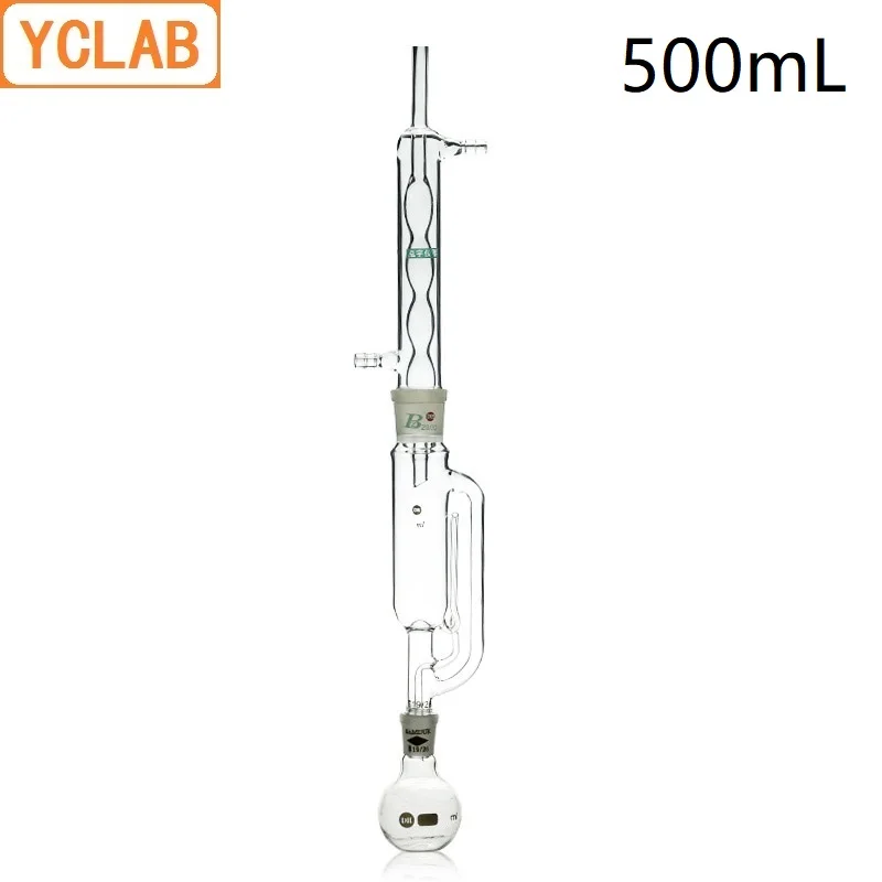 YCLAB 500mL Extraction Apparatus with Bulbed Condenser and Ground Glass Joints Laboratory Chemistry Equipment