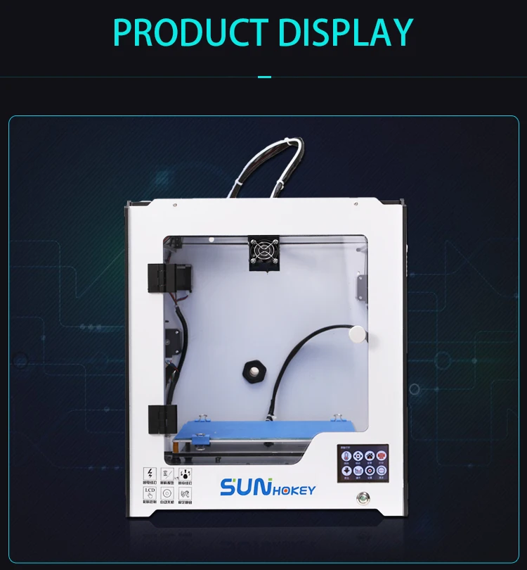 Новое поступление Собранный металлический 3d принтер Sunhokey U250 с большой печатью размера impresora 3d
