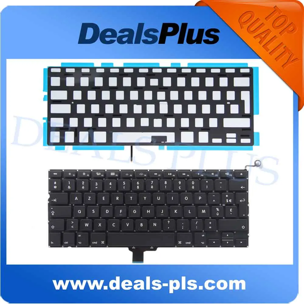 Новая Французская клавиатура Azerty A1278 с подсветкой для Macbook Pro 13 MD313 MD314 MD101 MB466 MB990 MB991