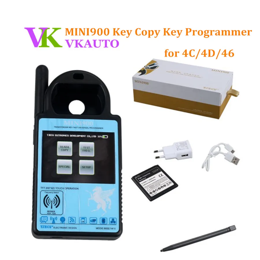

Smart ND900 Mini Hand-Held Trasponder Key Programmer Mini900 for 4C 4D 46 G 48 Chip Update Online Free Shipping