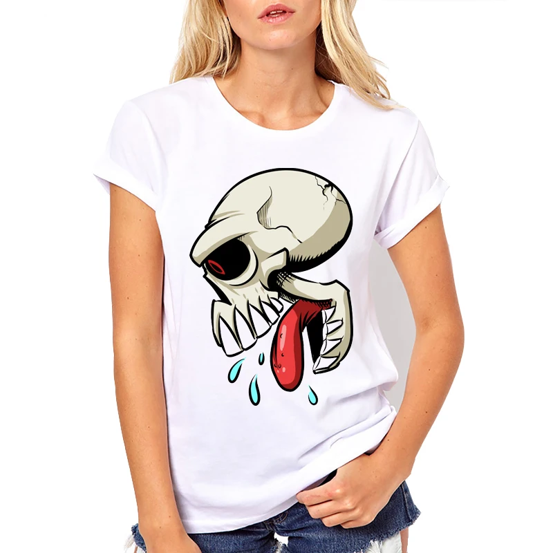 Летний модный популярный обезьяний принт черепа футболка женская летняя