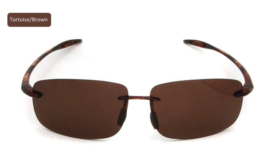 Tortoise Brown Sorbern Новые классические квадратные солнцезащитные очки без оправы мужские TR90 ультралегкие солнцезащитные очки нейлоновые линзы UV400 очки для вождения для мужчин - Цвет линз: Tortoise Brown