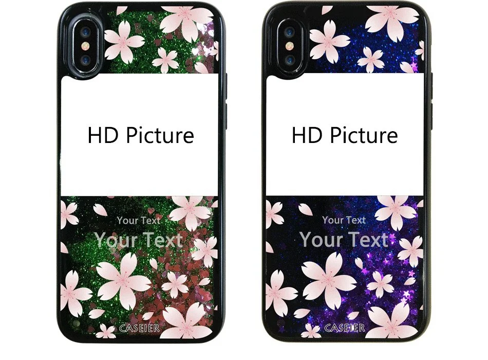 CASEIER DIY зыбучий песок чехол для iPhone X блестящие силиконовые чехлы 6 6s 7X8 Plus Мягкий