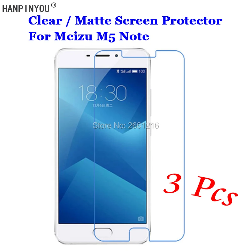 3 шт./лот для Meizu M5 Note /Meilan 5 дюйма HD Прозрачная/Антибликовая матовая защитная