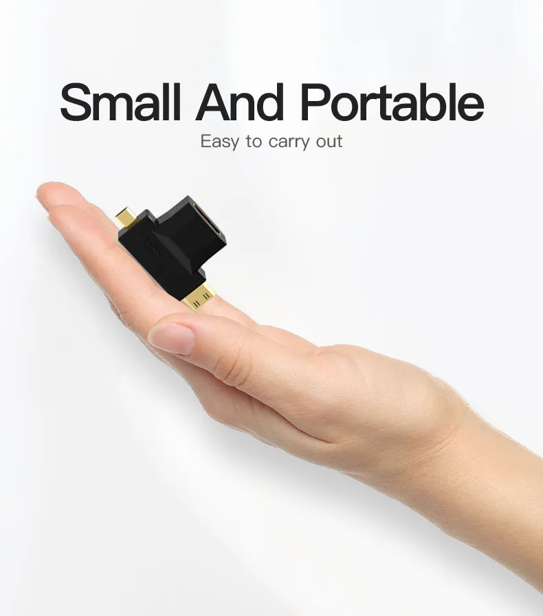 Mini HDMI/Micro HDMI к HDMI адаптер конвертер 2 в 1 3D 1080P штекер к женскому для ТВ монитор проектор камера