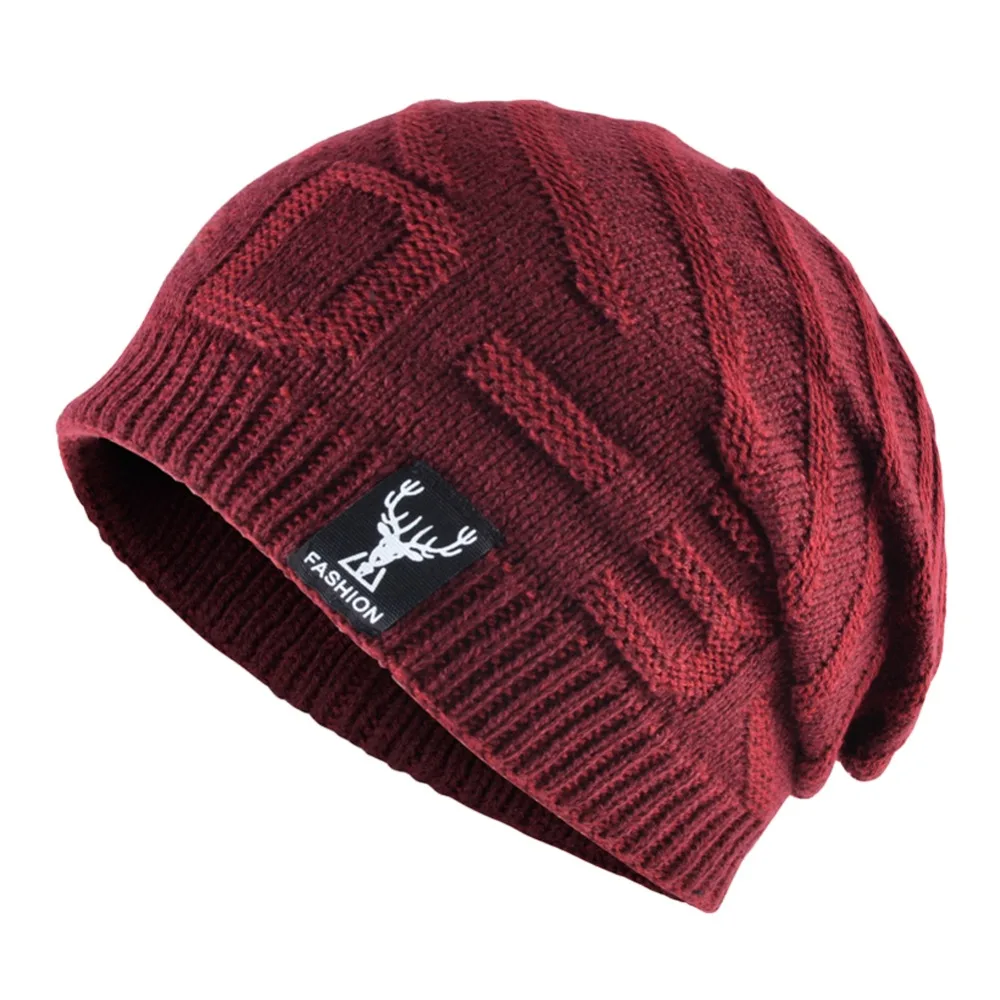 TQMSMY вязаные мужские зимние шапки, шапки Skullies Bonnet, бархатные головные уборы для мужчин и женщин, Теплые Мешковатые вязаные шапки TMD29