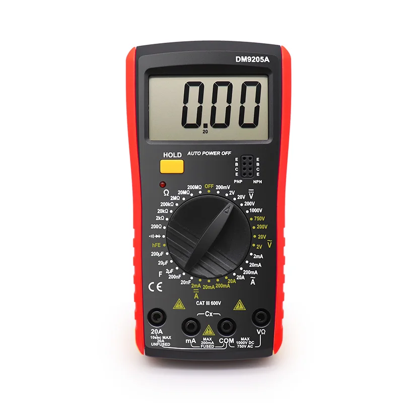 9205a Мультиметр AC DC Цифровой мультиметр Профессиональный тестер Измеритель