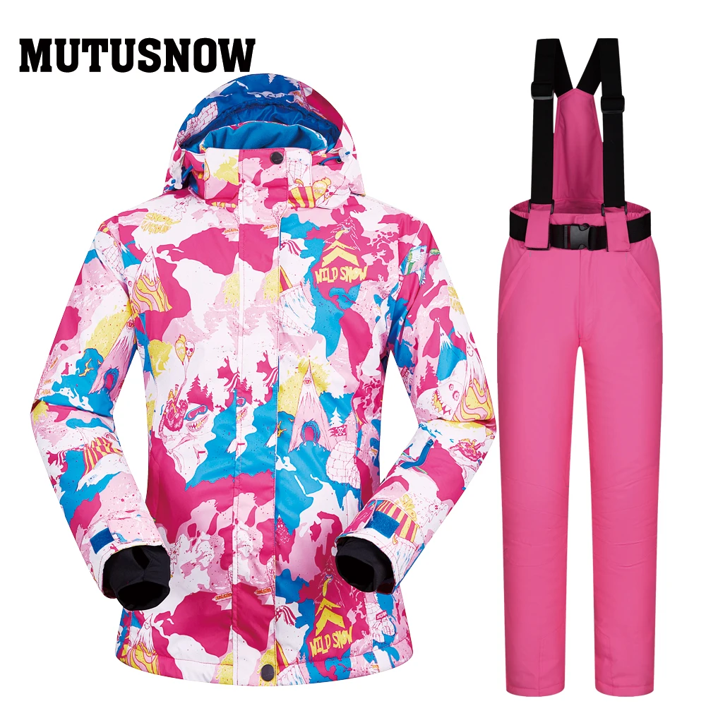 Women Ski Suit Brands New Windproof Waterproof Breathable Warmth Snow Jacket and Pant Winter Sets Skiing and Snowboarding Jacket