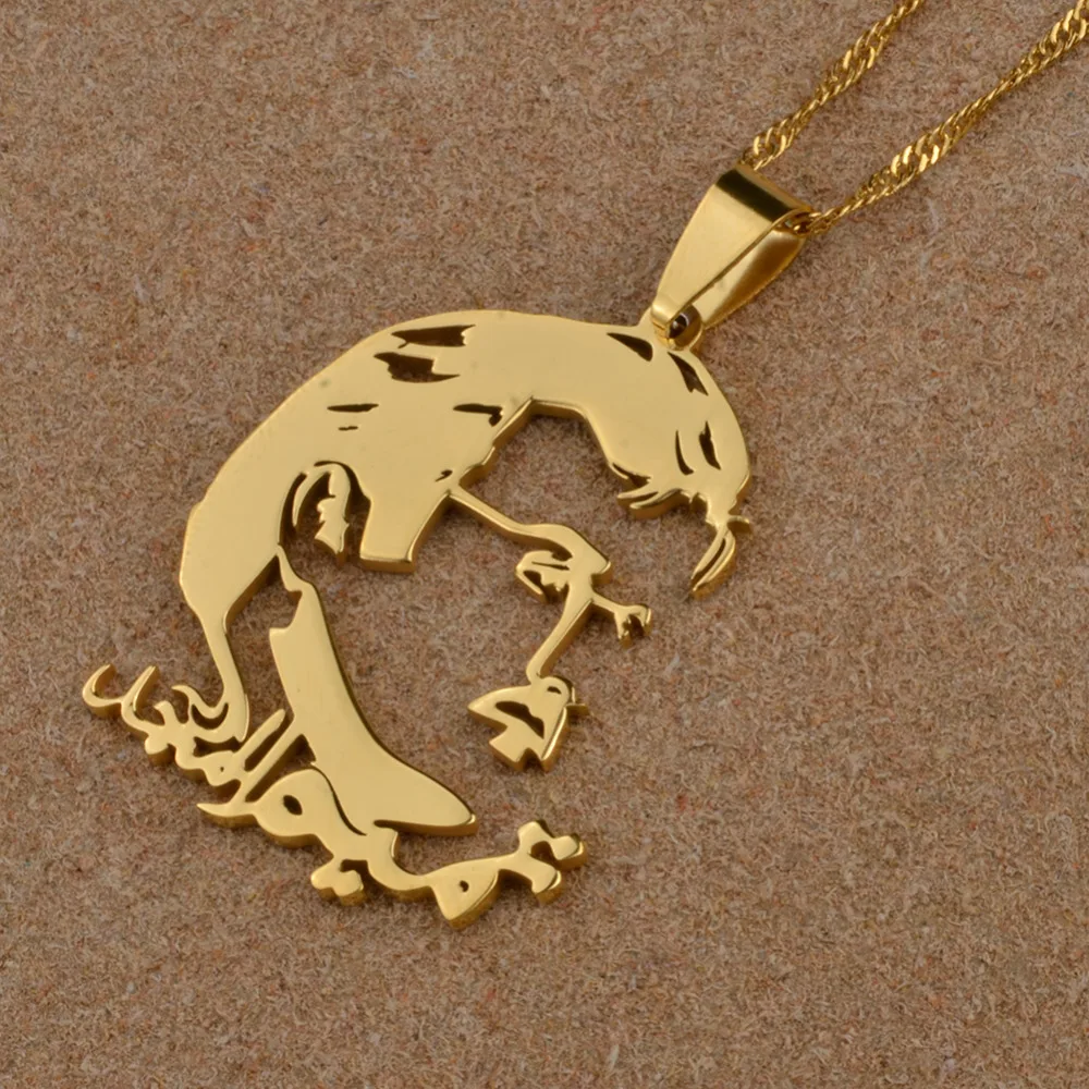 Тонкая цепь с подвеской в форме Катара золотого цвета для женщин и девушек