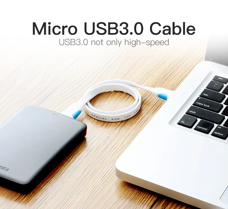 Vention кабель Micro USB 3,0 2 м 0,5 м быстрое зарядное устройство USB кабель синхронизации данных USB 3,0 кабель для мобильного телефона для samsung S5 жесткий диск