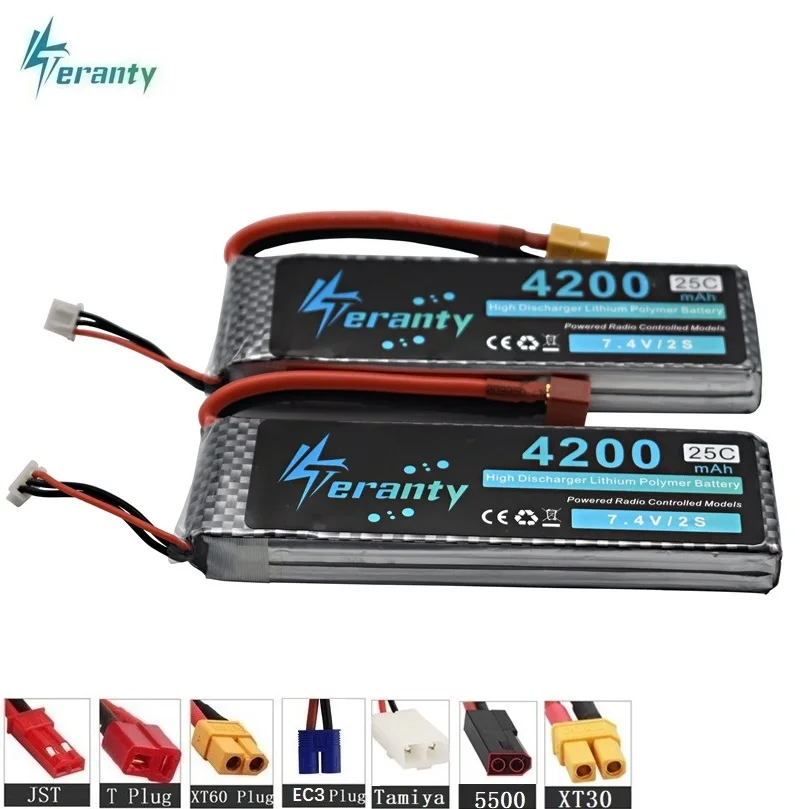 Т/XT60/Tamiya по супер скидке разъемы 2S 4200 мА/ч 25C-35C 7 4 V LiPo Батарея аэрокамера для