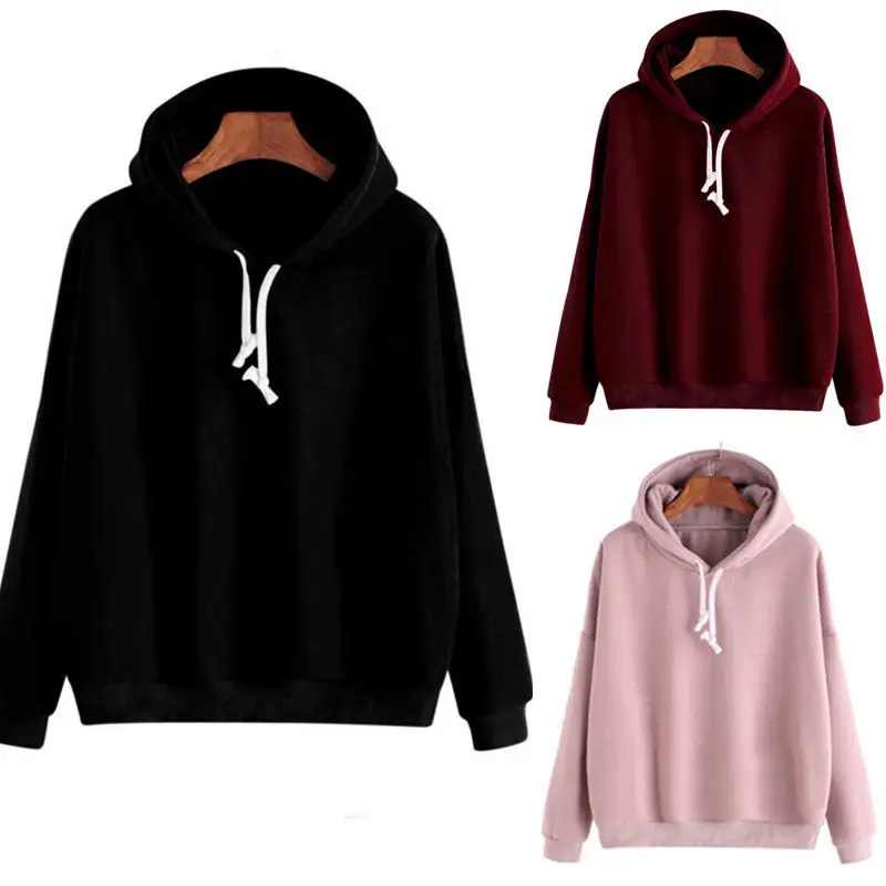

2018 Summer New Style Fashion Casual New Women's Long Sleeve Loose Solid O-neck Pullover