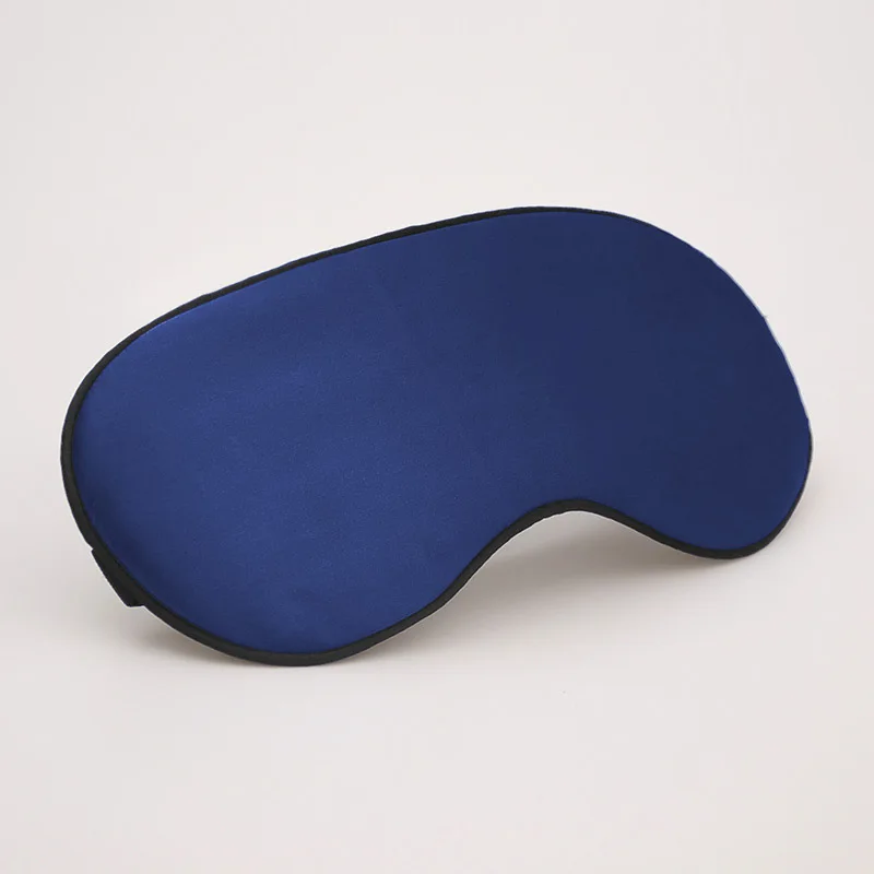 navy blue 3D маска для сна, имитирующая настоящий шелк, ночная черная повязка для путешествий, повязка на глаза, маска для век, снимающая усталость, маска для здоровья, устройство - Цвет: navy blue