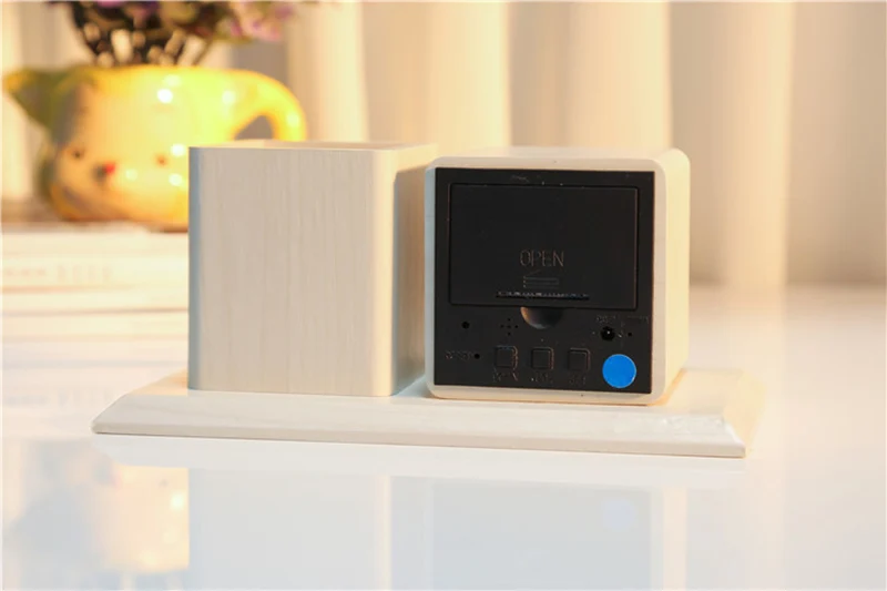 Новый контейнер ручки часы Винтаж LED Будильник с Температура Время Календарь