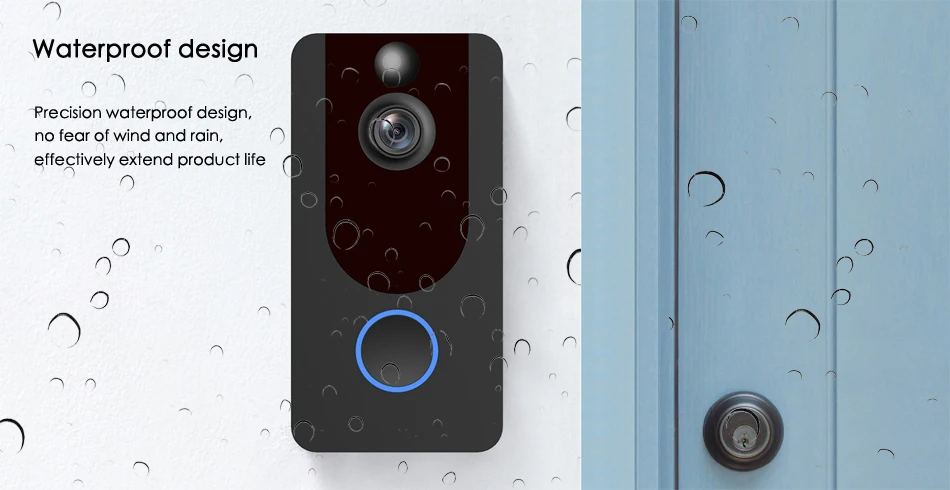 ZWN V7 HD 1080P смарт WiFi видео дверной звонок камера визуальный домофон с колокольчиком ночного видения IP дверной звонок беспроводная камера безопасности