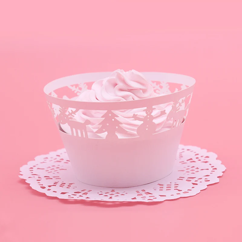 50 шт. бумажные обертки для кексов в виде снеговика лося|supplies party| |