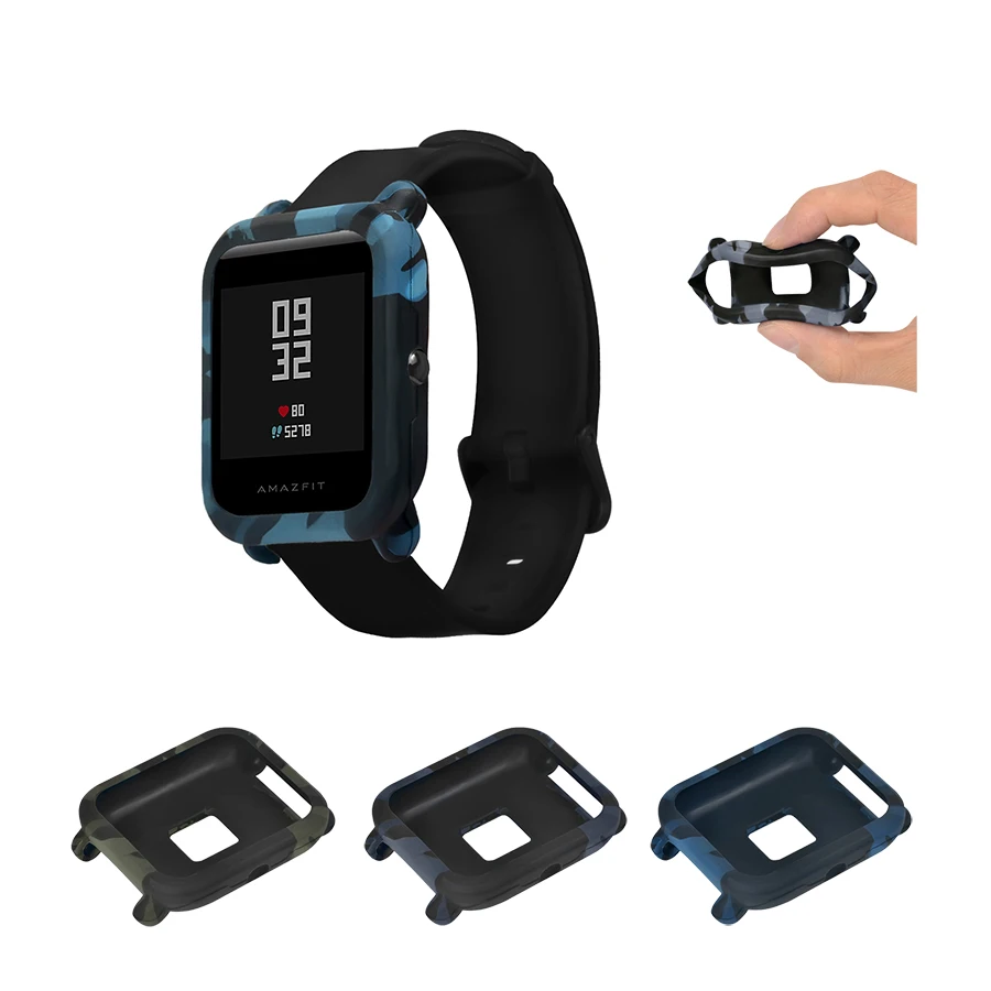 Защитный силиконовый чехол для часов Huami Amazfit Bip Youth цветной с полным покрытием