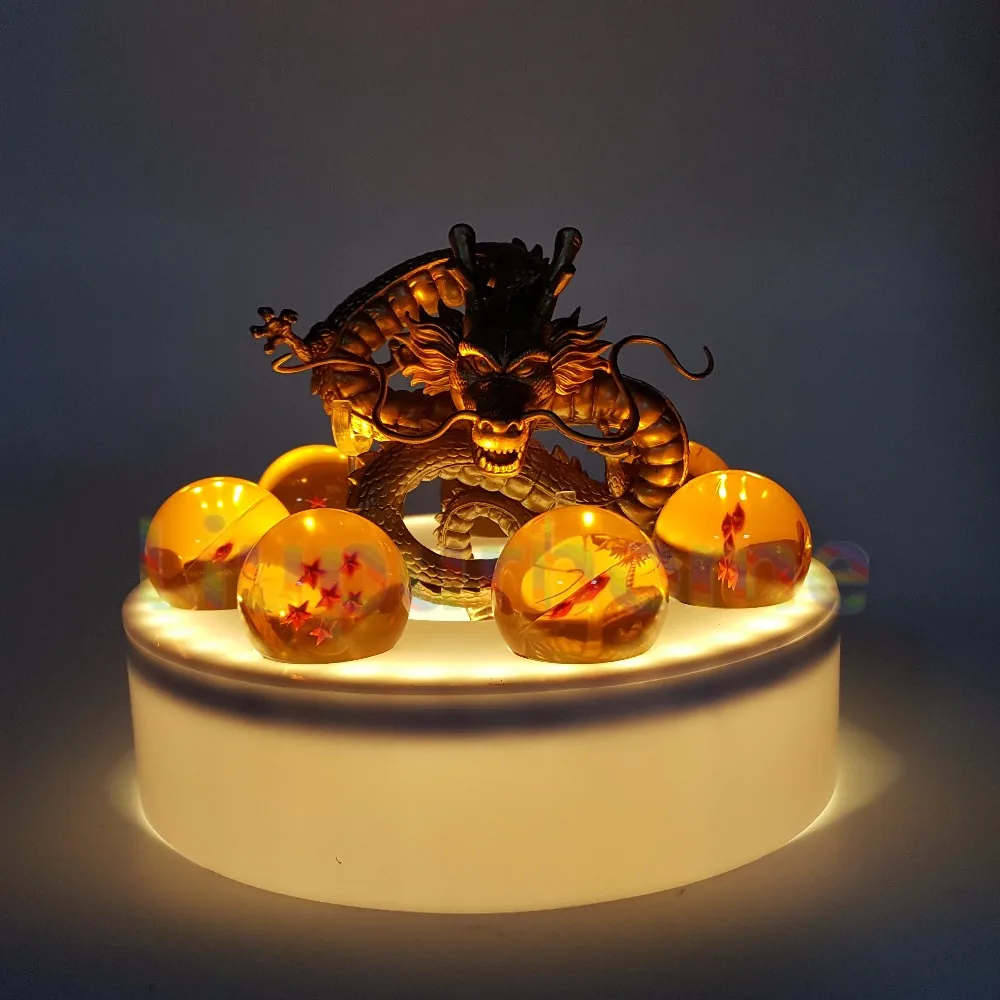 Dragon Ball Z Золотой Shenron хрустальный шар DIY светодиодный набор Dragon Ball Супер Сон Гоку драгонболл зет Светодиодная лампа ночник Рождественский подарок