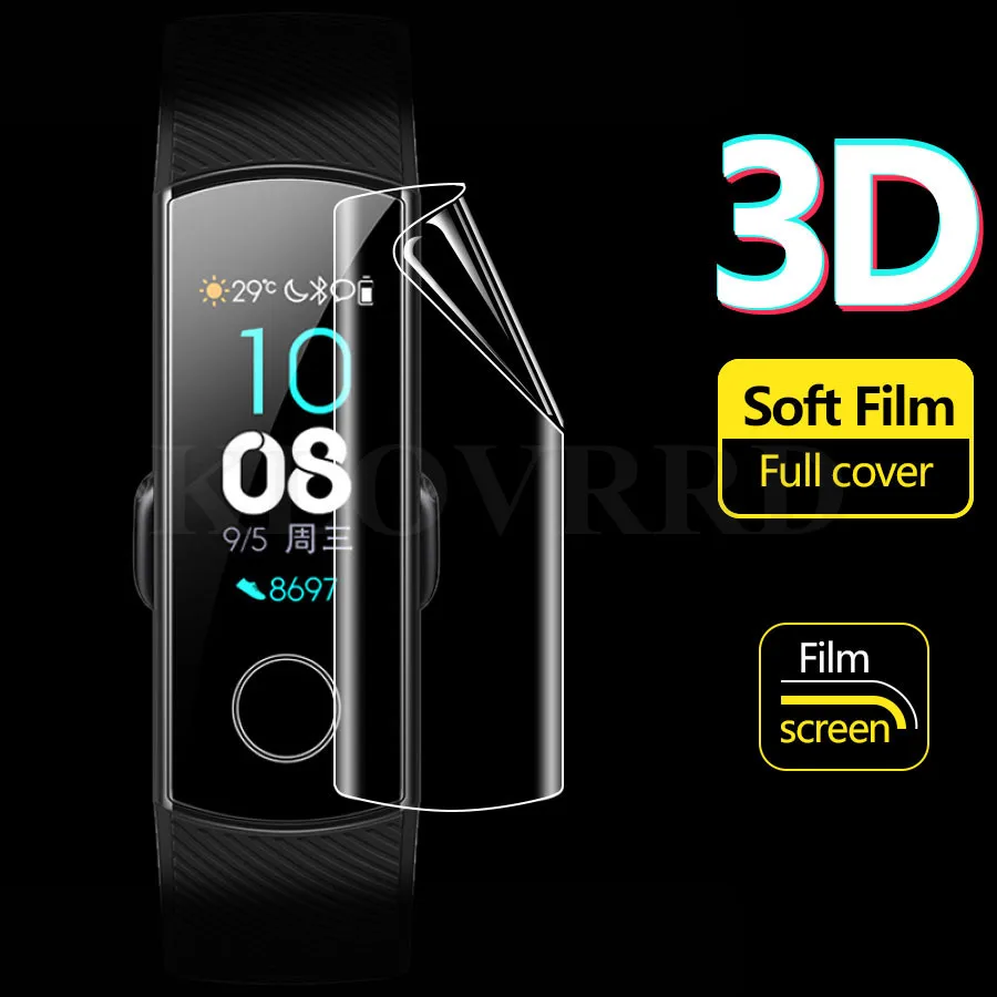 5 шт./лот 3D полное покрытие Мягкий ТПУ Защита для экрана Huawei Honor Talk Band 3 A2 B2 B3 Smart 4 Lite
