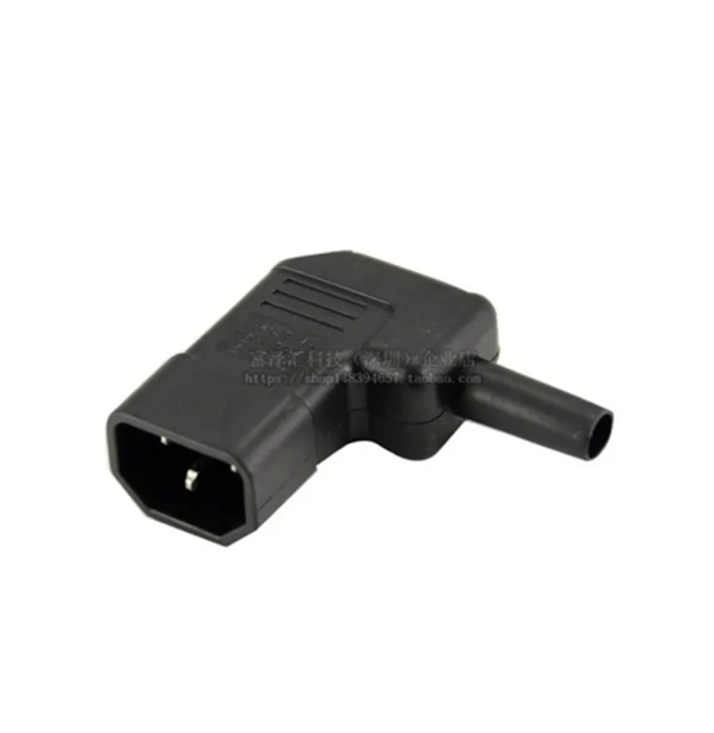 

25PCS IEC320 C14 Detachable plug 90 Degree right-Angle Male 10A250V Power Cord Cable Connector C14 Power Plug UL authentication