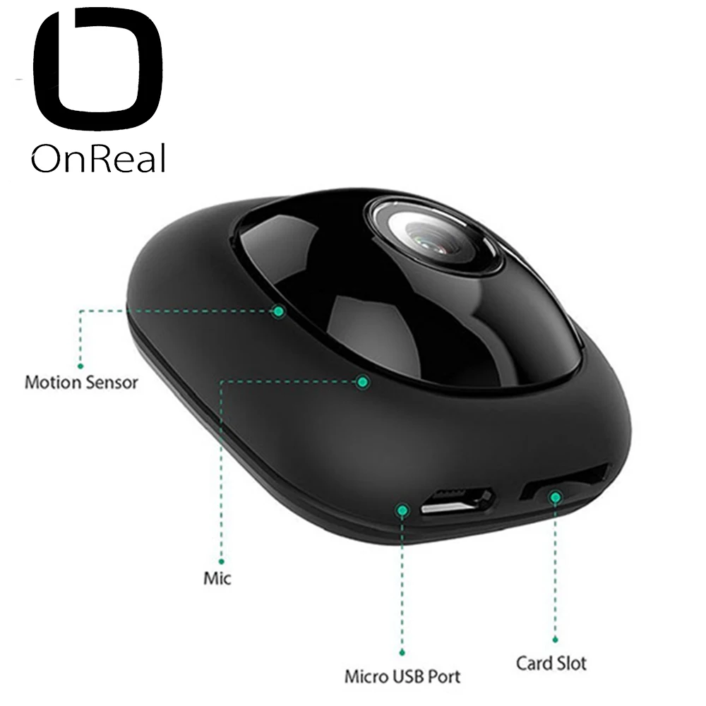 Экшн камера для съемки под открытым небом OnReal SONY IMX179 черного цвета 1080P Мини