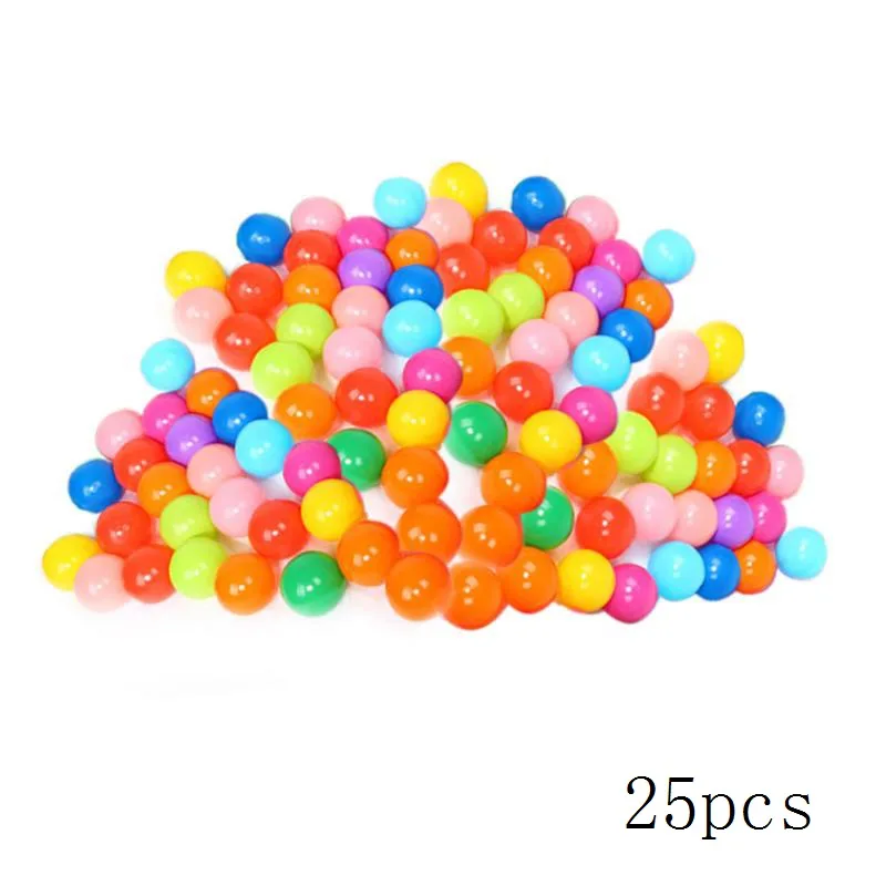 25pcs 25 шт./50 шт./100 шт./лот, красочные шарики океана, мягкие пластиковые детские палатки, игровые мячи для дома, Детские уличные шарики для бассейна, игрушки для плавания - Цвет: 25pcs