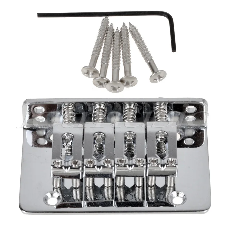 Стойка для 4 струнной электрогитары черный/хром цвет|bridge tailpiece|hardtail bridgefixed bridge |