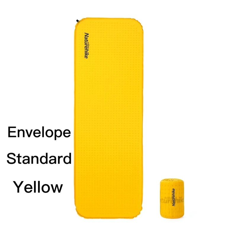 En-standard-yellow Naturehike 3 см толстый Самонадувающийся туристический коврик для кемпинга, походный матрас, высококачественный губчатый коврик для сна - Цвет: En-standard-yellow