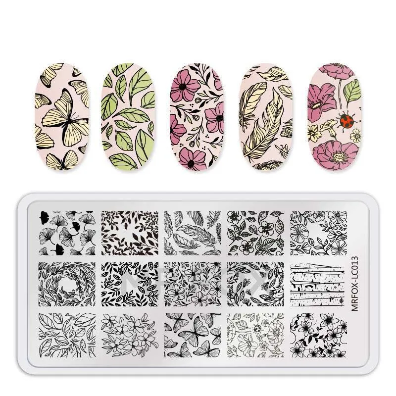 1 шт Новые поступления геометрический узор ногтей шаблон для переноса