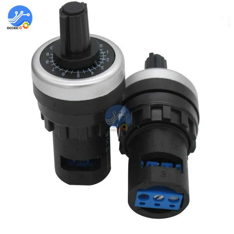 

LA42DWQ-22 22mm 1K 2K 5K 10K 20K 50K ohm Rotary Potentiometer Inverter Converter Resistance Variable Speed Drive Game Accessory