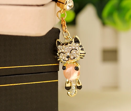 Cute Smiling Tiger with Opal 3.5mm Earphone Plug Anti-dust Headphones for Iphone Samsung and All of Headphone Hole | Мобильные