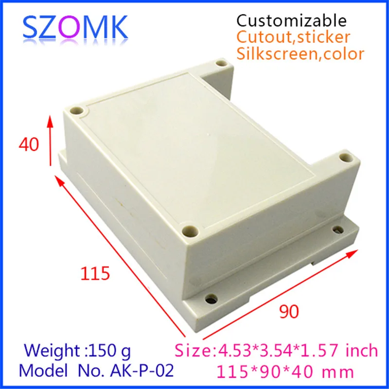 Din-рейка электроники корпус pcb коробка szomk оборудование розетка (1 шт.) 115*90*40 мм