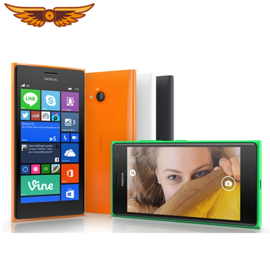 Оригинальный разблокированный телефон Nokia Lumia 735 четырехъядерный 4 7 дюйма 1 ГБ ОЗУ