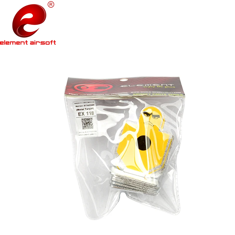 Element 6Pcs/Set Metal Warriors of Fortitude Pistol Shooting Target For Airsoftsports Accessories Practice Target Mount EX118