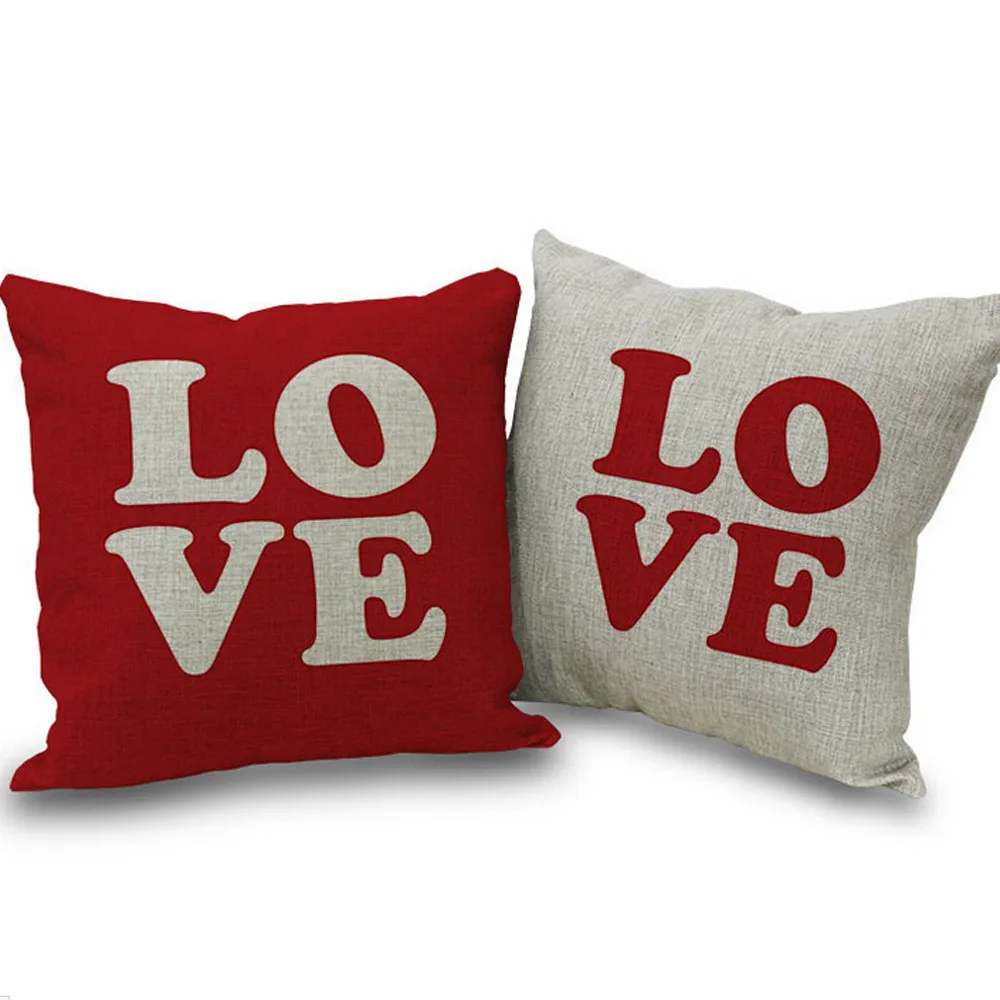 Наволочка черно белая с буквенным принтом наволочка из смешанного хлопка