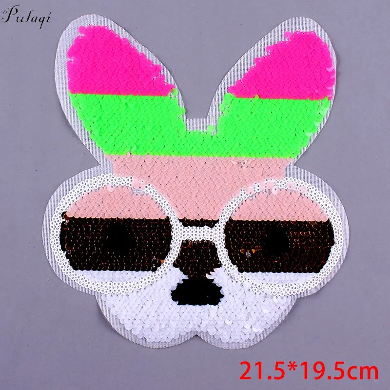5P-QQ0107 Pulaqi блестки Мстители патч на одежду DIY шитье на нашивках вышитые двусторонние нашивки для одежды Детская футболка аппликация - Цвет: 5P-QQ0107