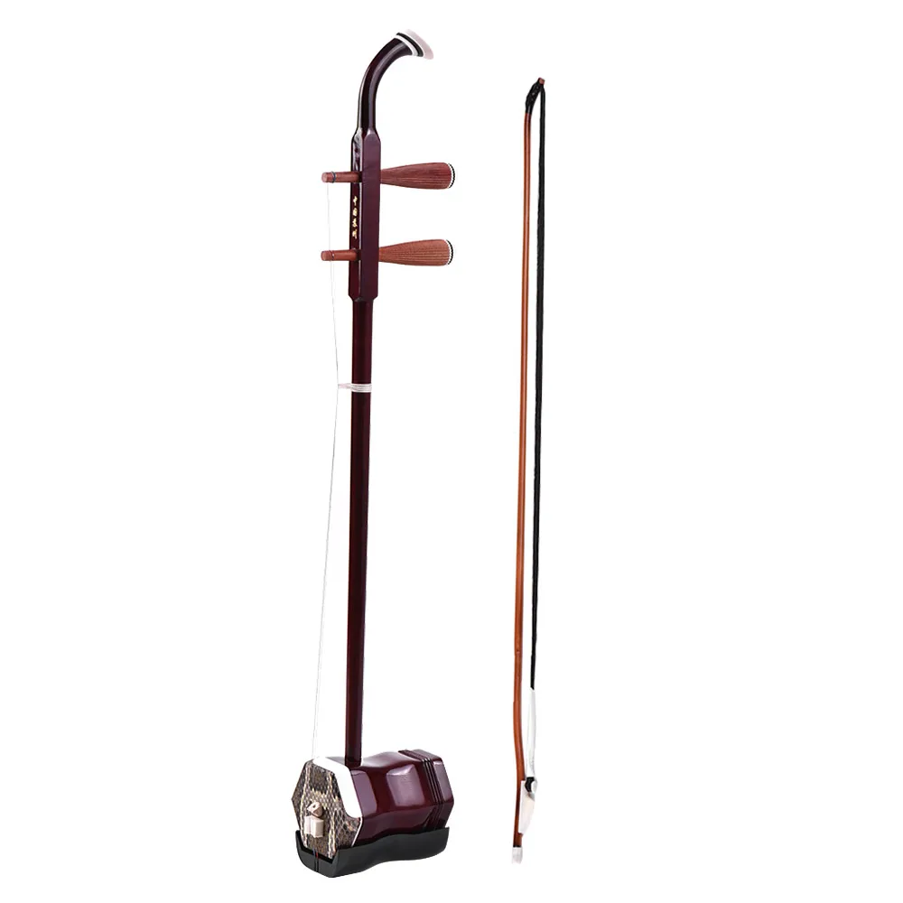 Solidwood Erhu китайский 2 струнный Скрипка скрипка музыкальный инструмент Темный