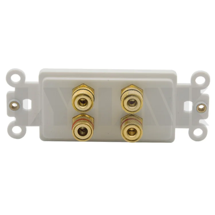 4 порта динамик банан звуковая коробка настенная пластина Поддержка бесплатный