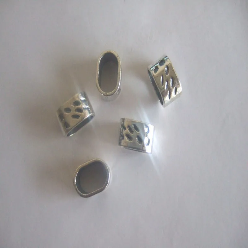 20 штук старинное серебро Цвет солодки кованые горошек слайдер разделитель