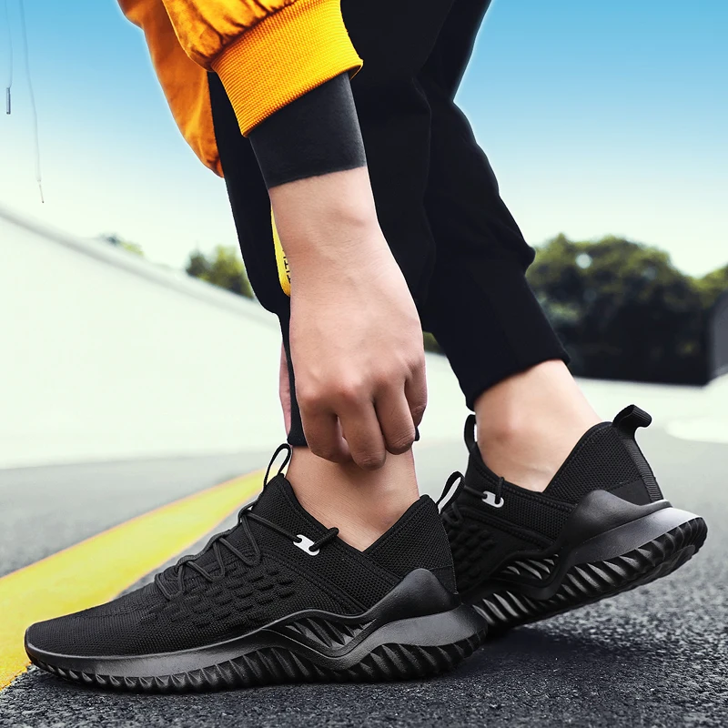 Новинка 2019 стильные дышащие мужские удобные сетчатые кроссовки мужская