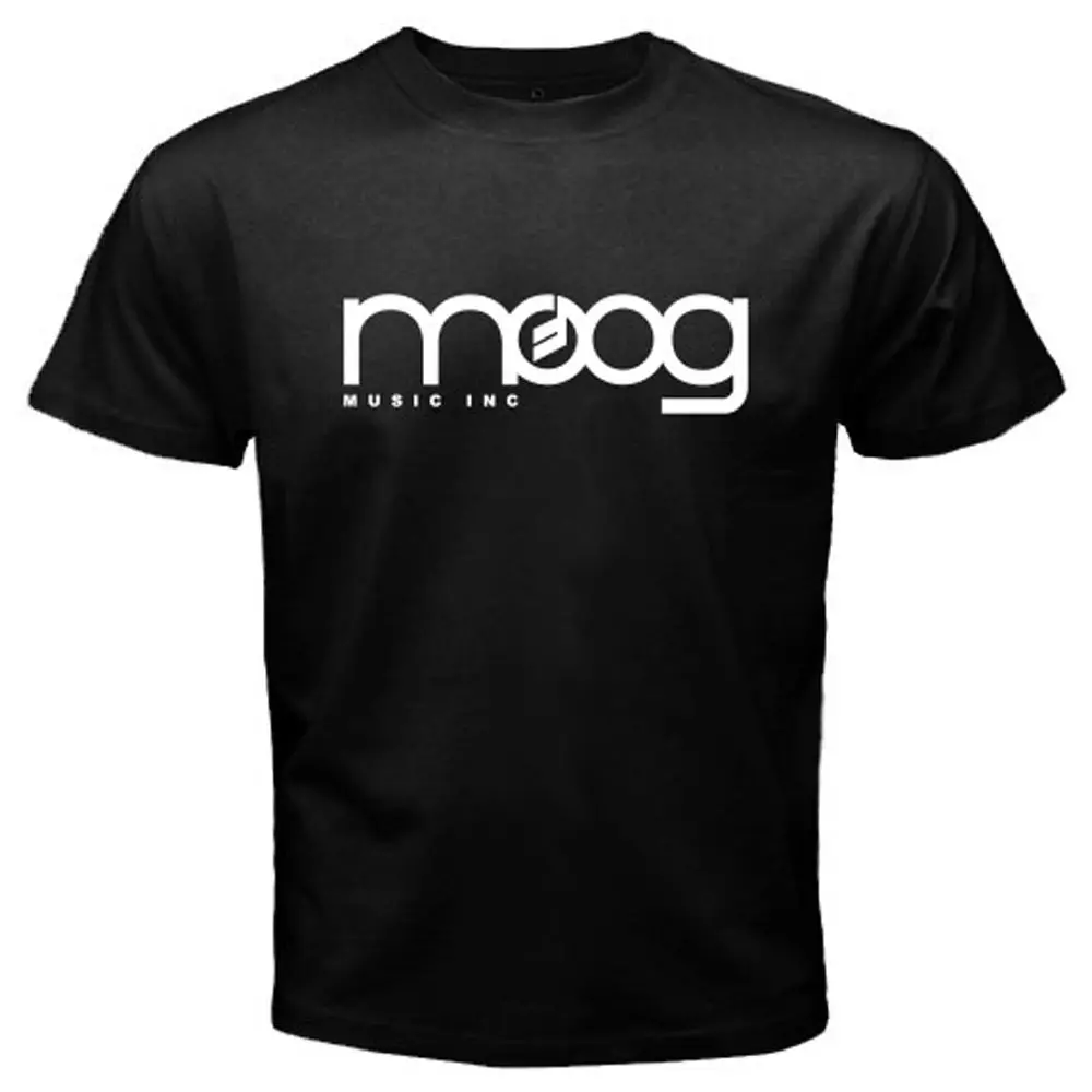 Moog Synthe Размеры r Музыка Логотип для мужчин черный футболка s m l xl 2XL 3XL Лето Мужская