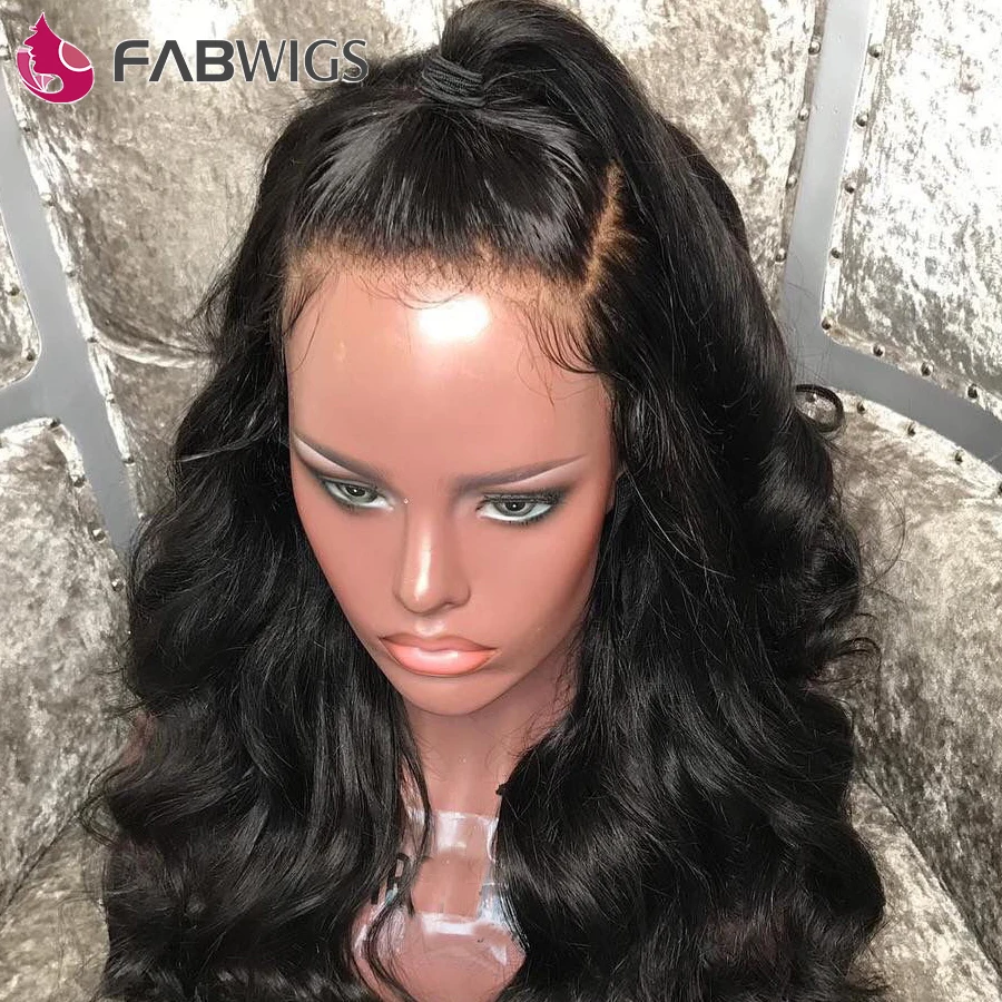 Парики из натуральных волос Fabwigs накладные волосы с детскими волосами 180%
