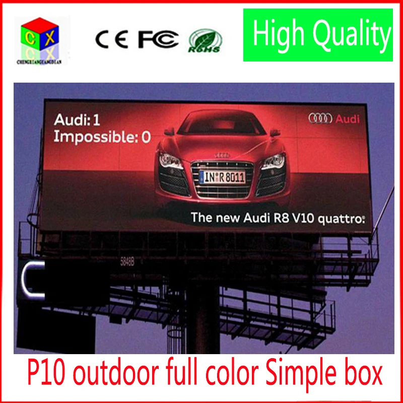 P10 наружная RGB полноцветная светодиодная видеостена размер 960x960 мм светодиодный