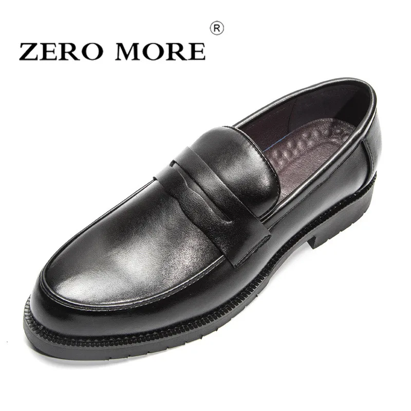 ZERO MORE/мужская повседневная обувь; Лидер продаж; модная однотонная обувь черного цвета; Мужская обувь; коллекция года; слипоны; Пенни; лоферы; Мужская обувь; Повседневная Лакированная обувь в британском стиле