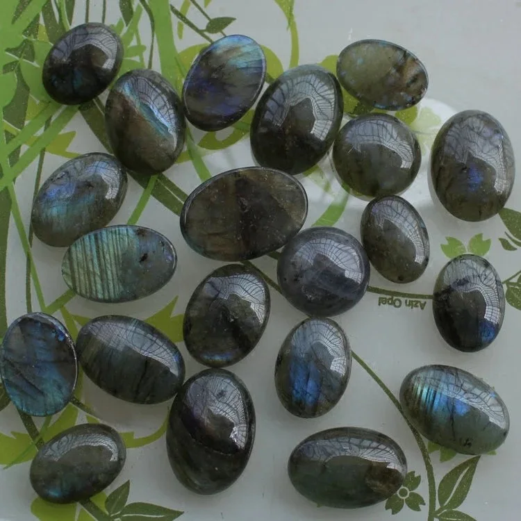 30 шт./лот натуральный овальный кабошон лунные камни бусины естественный Овальный
