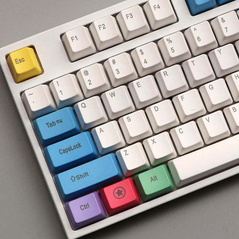Top Print Keycaps 108 набор мела для ключей цветные PB колпачки для ключей с гравировкой сбоку персональная механическая клавиатура для Cherry MX переключатели набор ключей - Цвет: Top Print Keycaps