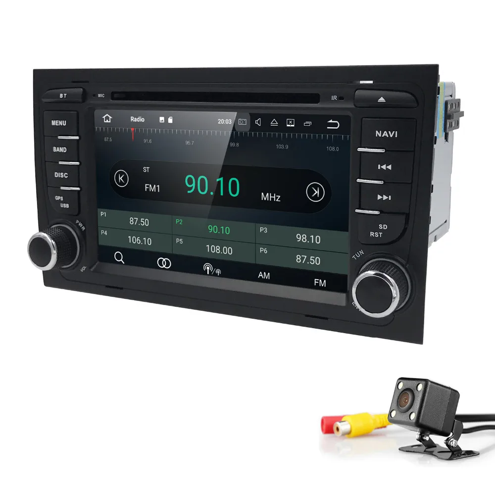 2 din Android 8 0 Автомобильный мультимедийный dvd плеер для SEAT EXEO Audi A4 B6 B7 2002 2003 2004 2005 2006 S4