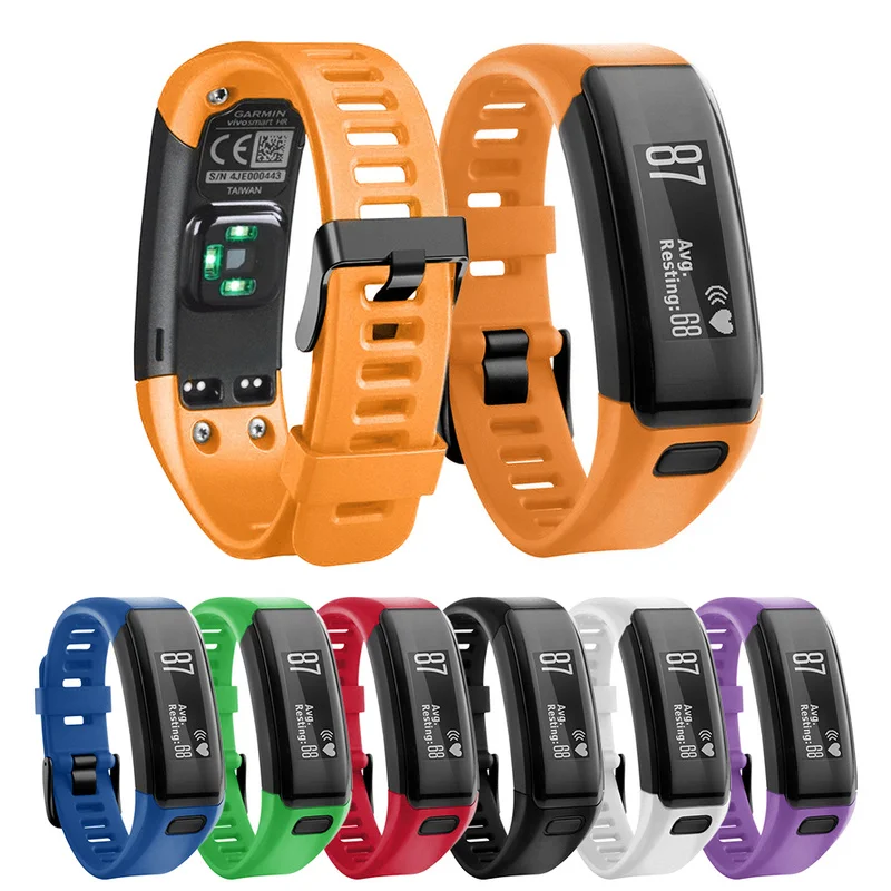 Цветной мягкий силиконовый сменный спортивный браслет для Garmin Vivosmart HR 145 мм 210