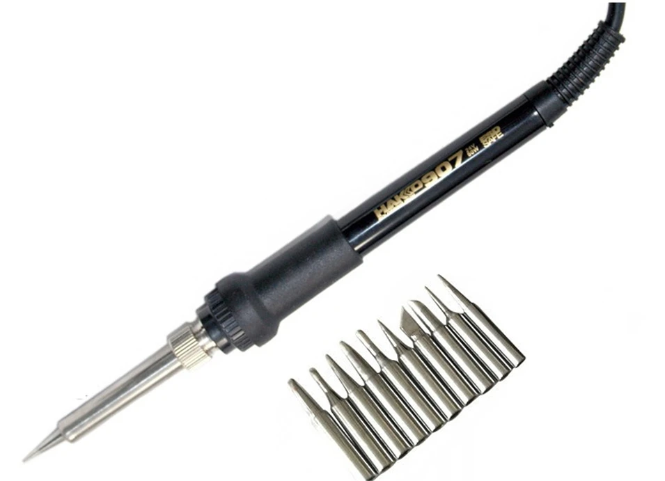 

HAKKO 936 Soldering Iron 907 handle with A1321 ceramic Heater for 936/937/928/926 Soldering Station 5pin+ 10pcs Solder Iron tip
