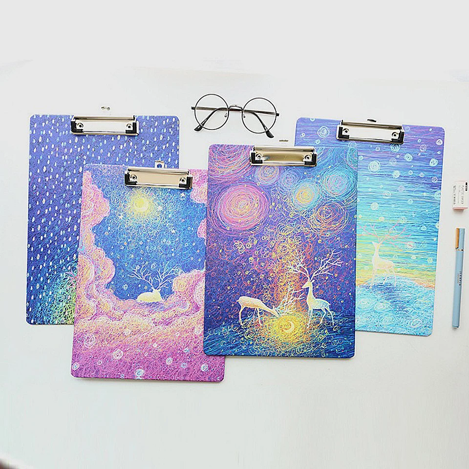 

1PCS Cute Pretty Document Paper Clips A4 Folder Student Clipboard WordPad File Kids Gift School Office Business Supplies